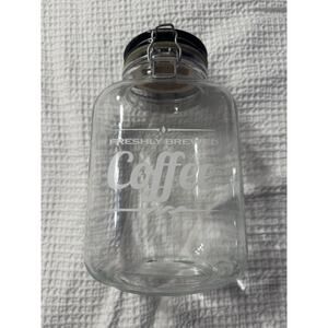 Large Glass Airtight Storage Jar Freshly Brewed Coffee Canister Flip top Lid